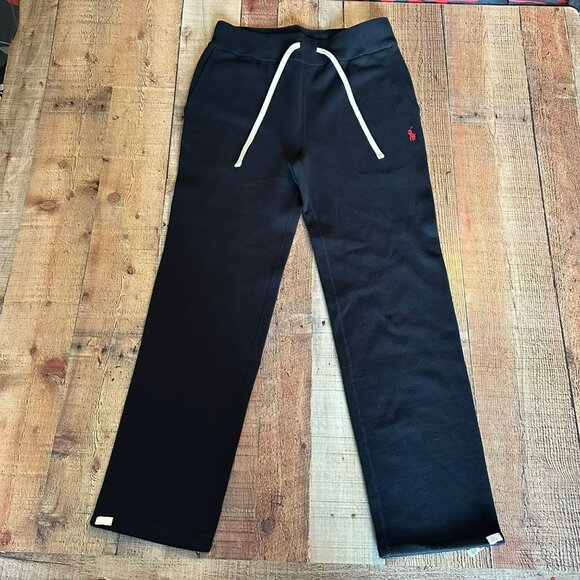 Polo Ralph Lauren Pants - Polo Ralph Lauren Black Sweatpants With Drawstring Waistband SP